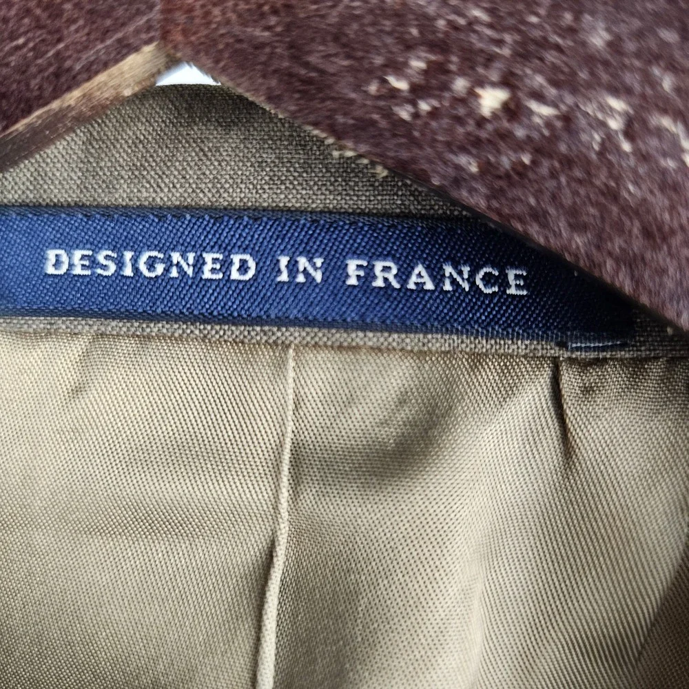 Daniel Cremieux Collection Tan Wool 3 Button Blazer Sport Coat Mens 44R Dillard